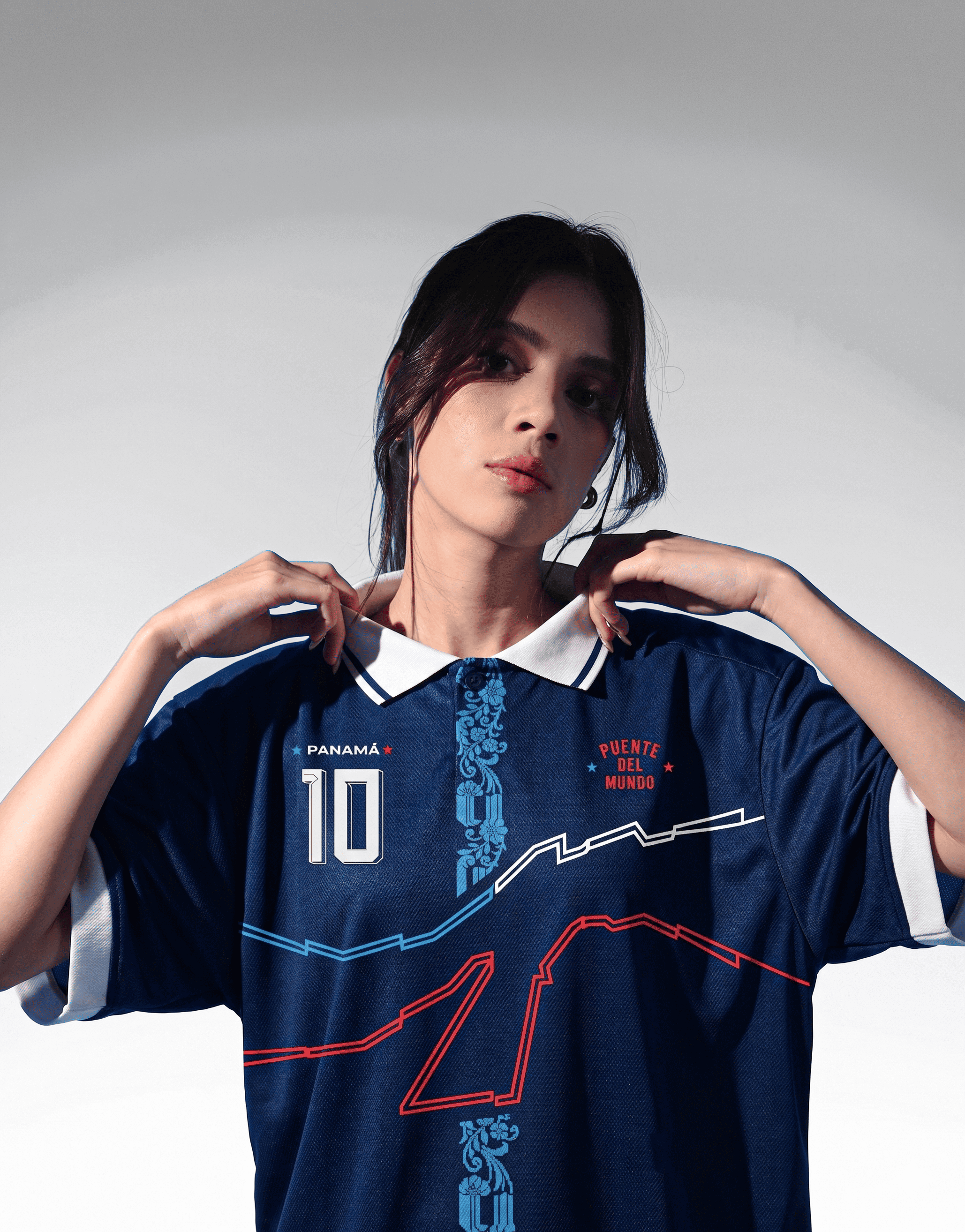 Camiseta Puente del Mundo - Azul Mujer