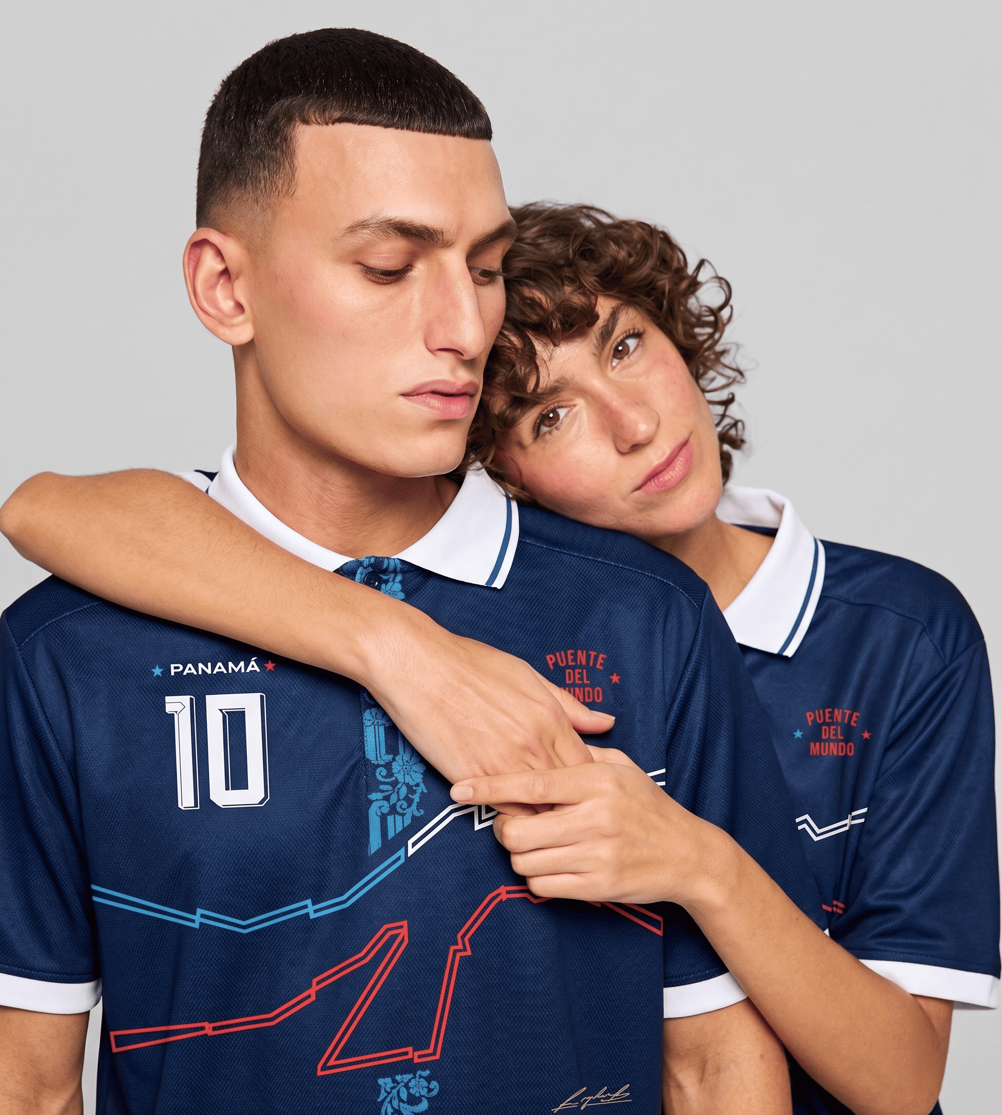 Camiseta Puente del Mundo - Azul Pareja